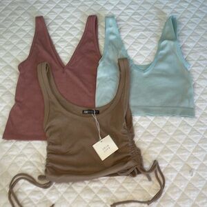 (3) Cropped Tanks